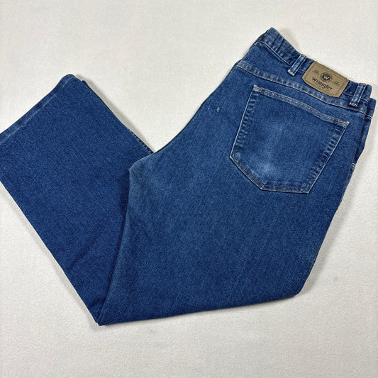 Wrangler Mens Jeans 38x29 Blue Denim Relaxed Fit Straight Leg Vintage Y2K Grunge