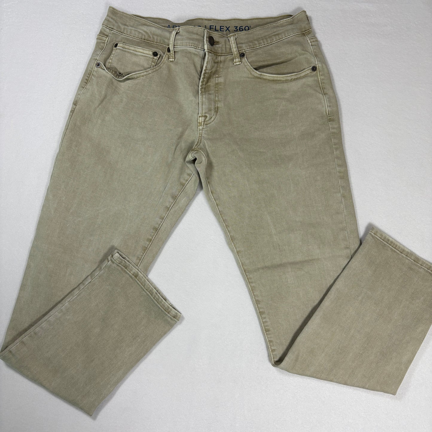 Arizona mens Slim Jeans 32x29 Tan Advanced Flex 360 Stretch Denim Y2K Casual