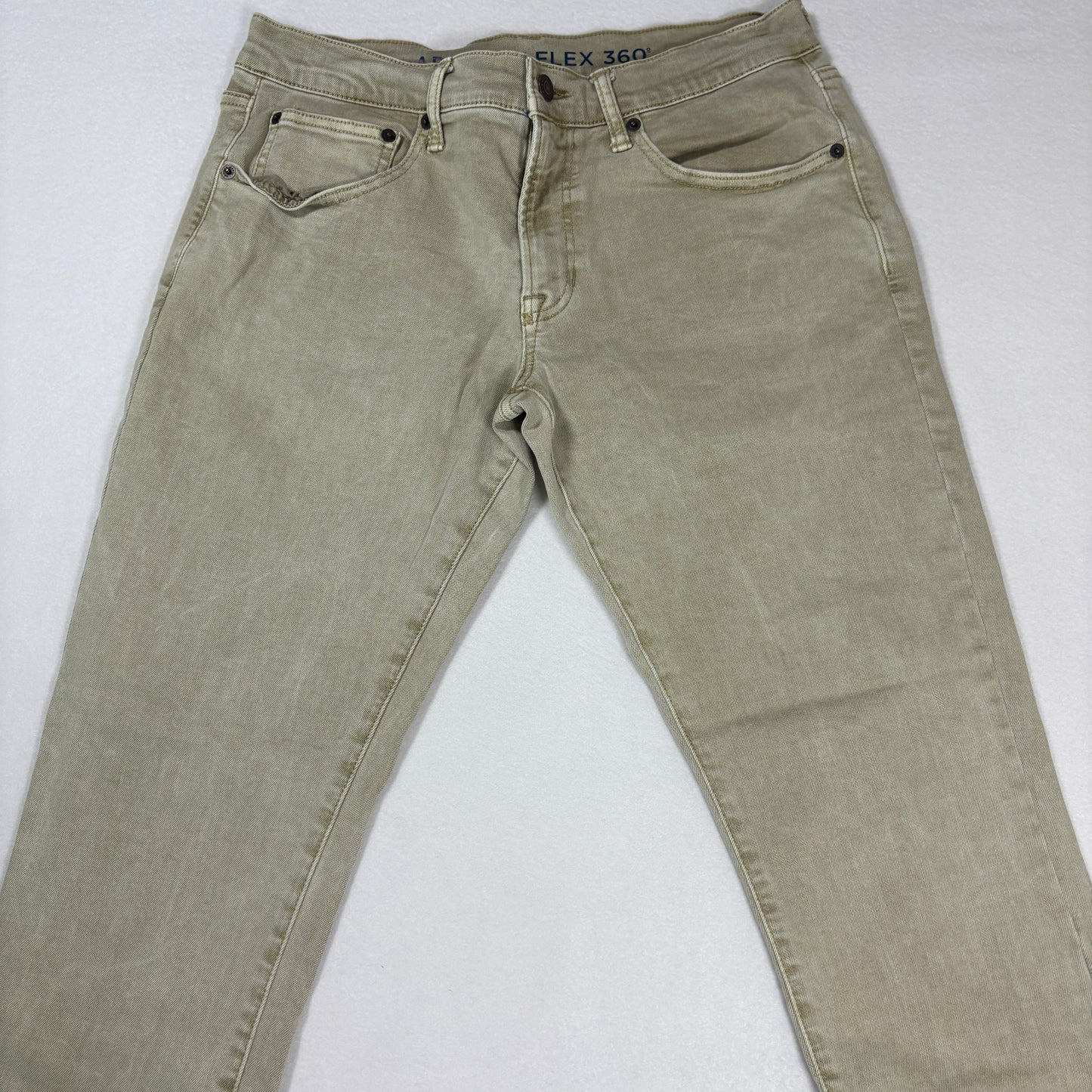 Arizona mens Slim Jeans 32x29 Tan Advanced Flex 360 Stretch Denim Y2K Casual