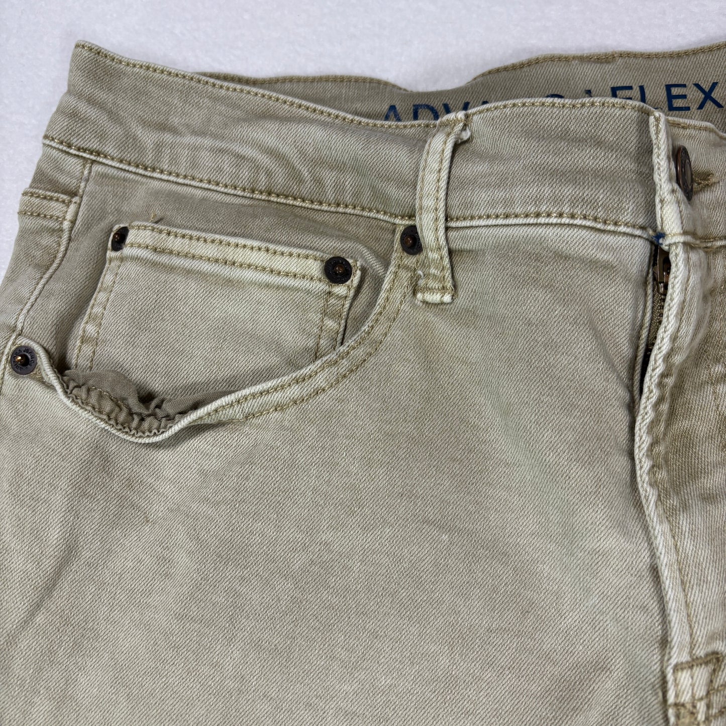 Arizona mens Slim Jeans 32x29 Tan Advanced Flex 360 Stretch Denim Y2K Casual
