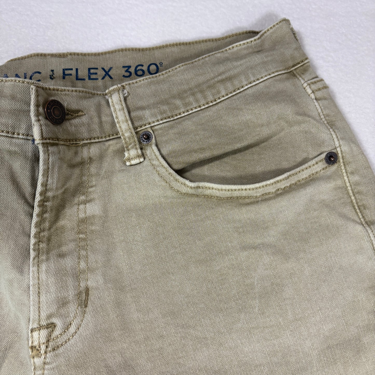 Arizona mens Slim Jeans 32x29 Tan Advanced Flex 360 Stretch Denim Y2K Casual