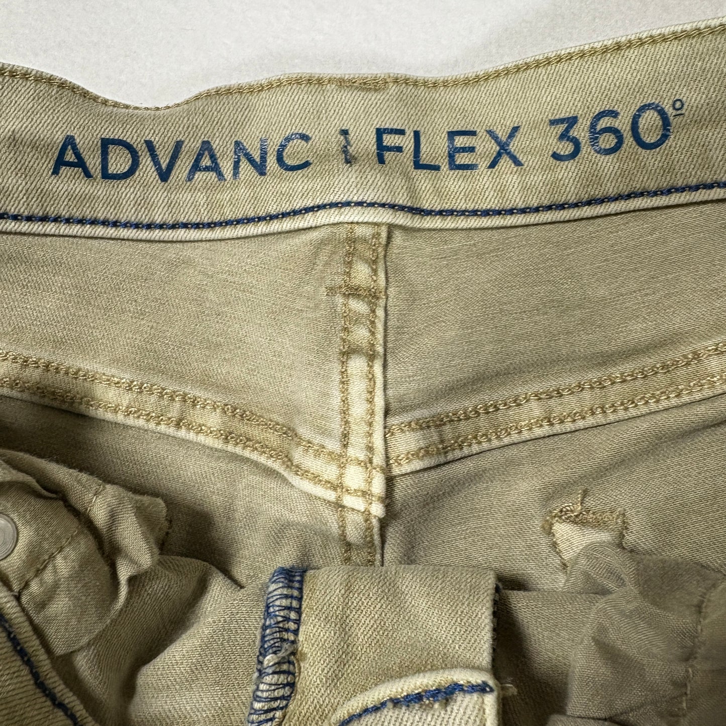 Arizona mens Slim Jeans 32x29 Tan Advanced Flex 360 Stretch Denim Y2K Casual