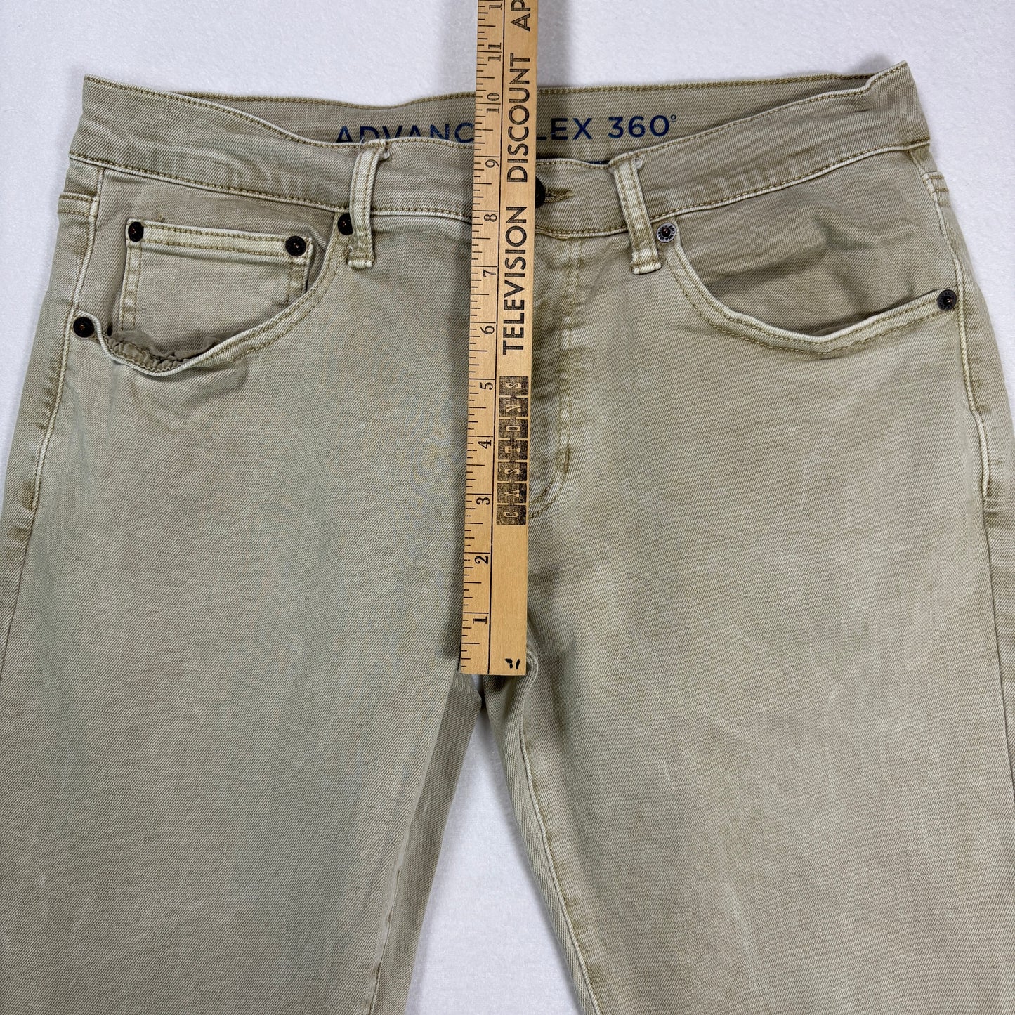 Arizona mens Slim Jeans 32x29 Tan Advanced Flex 360 Stretch Denim Y2K Casual