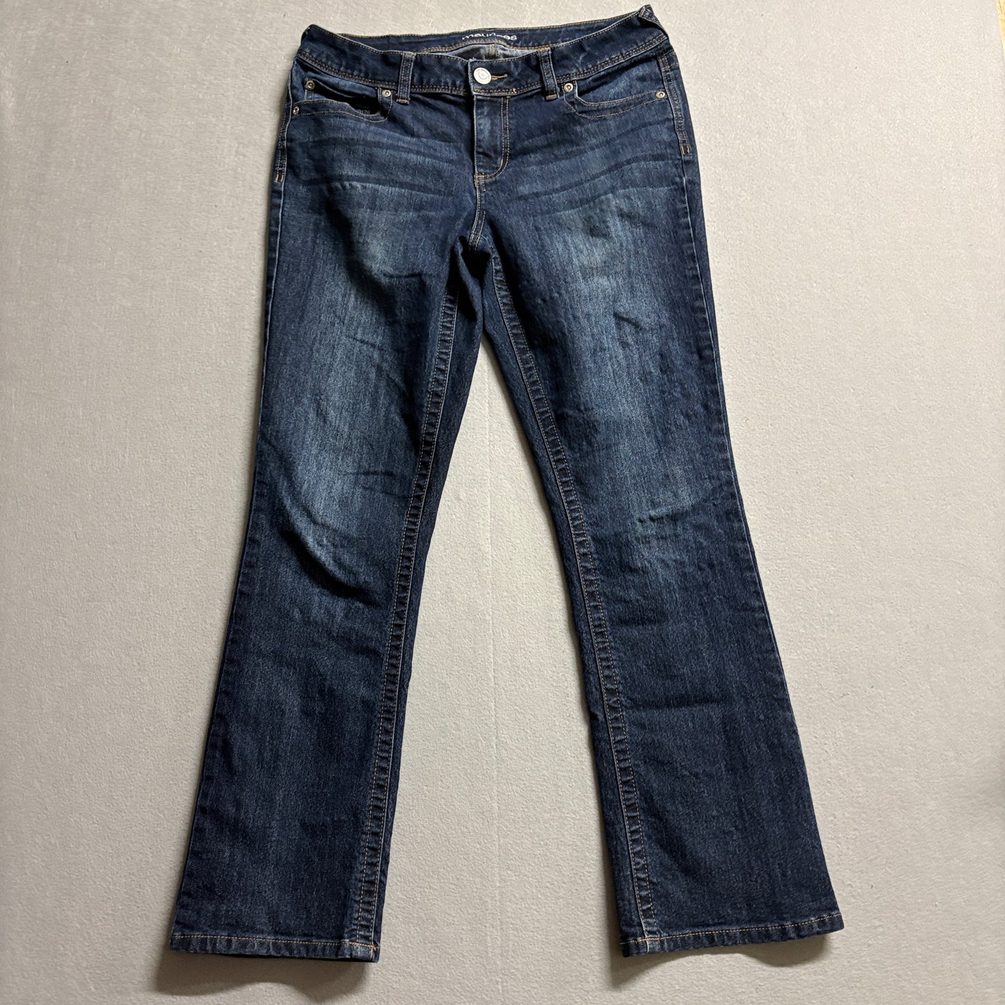 Maurices Bootcut Jeans Womens 8 Short Fits Like 31x29 Dark Wash Stretch