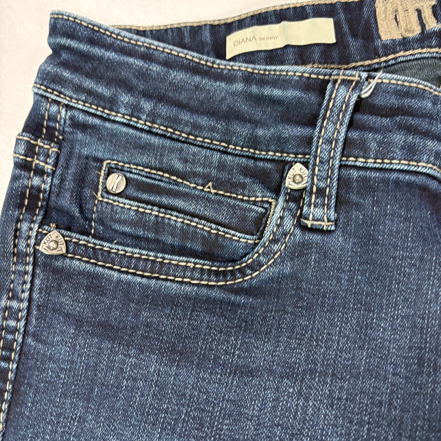 Kut From The Kloth Womens Jeans Size 4 Diana Skinny Dark Wash Stretch Denim