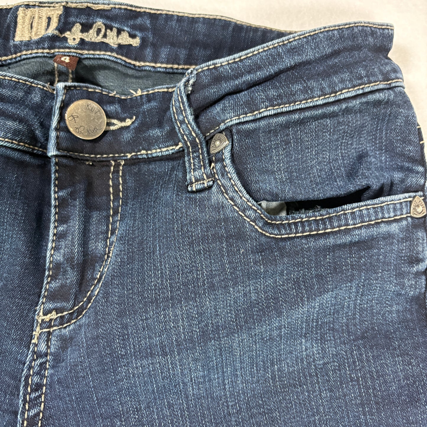 Kut From The Kloth Womens Jeans Size 4 Diana Skinny Dark Wash Stretch Denim