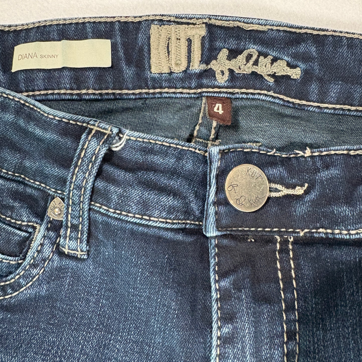 Kut From The Kloth Womens Jeans Size 4 Diana Skinny Dark Wash Stretch Denim