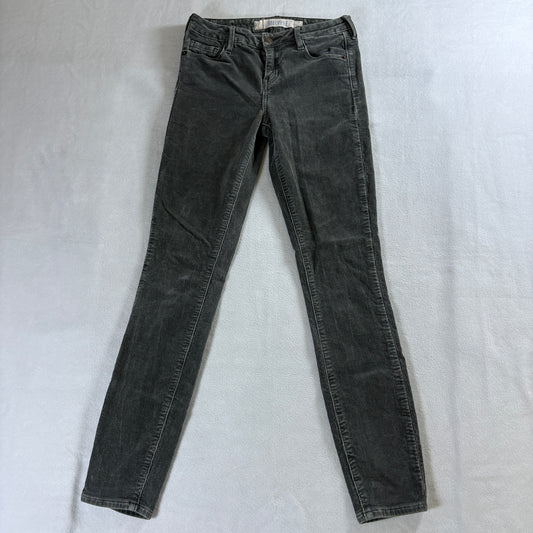 Corduroy Skinny Jeans Y2K Streetwear Melville Tag 25 Fits Like 24X27 Gray
