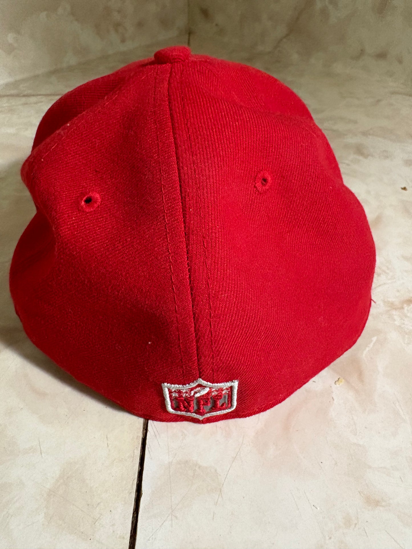 San Francisco 49ers New Era 59FIFTY Fitted Hat 7 3/8 Red NFL Cap Gray Brim Vintage