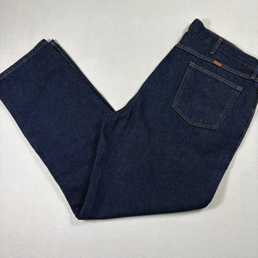 Rustler Mens Jeans 42x32 Dark Wash Relaxed Straight Denim Vintage Y2K Grunge