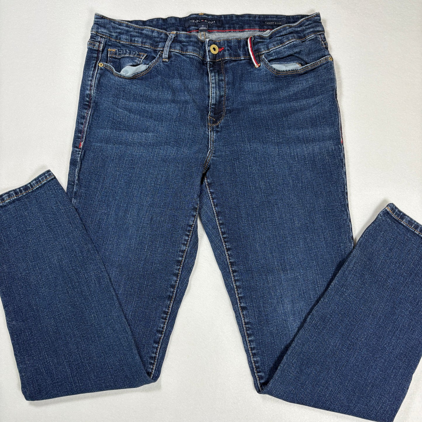 Tommy Hilfiger Womens Jeans Size 10 Dark Wash Straight Denim Y2K Vintage Classic