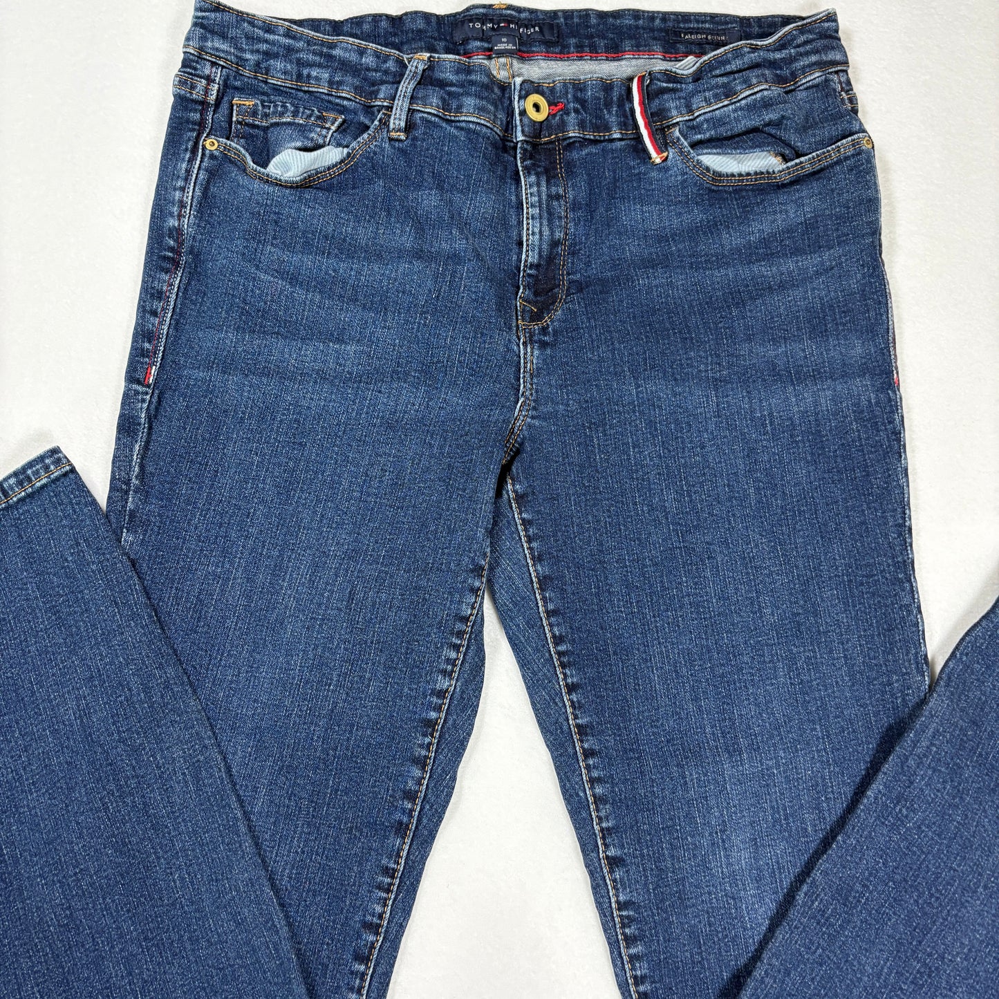 Tommy Hilfiger Womens Jeans Size 10 Dark Wash Straight Denim Y2K Vintage Classic