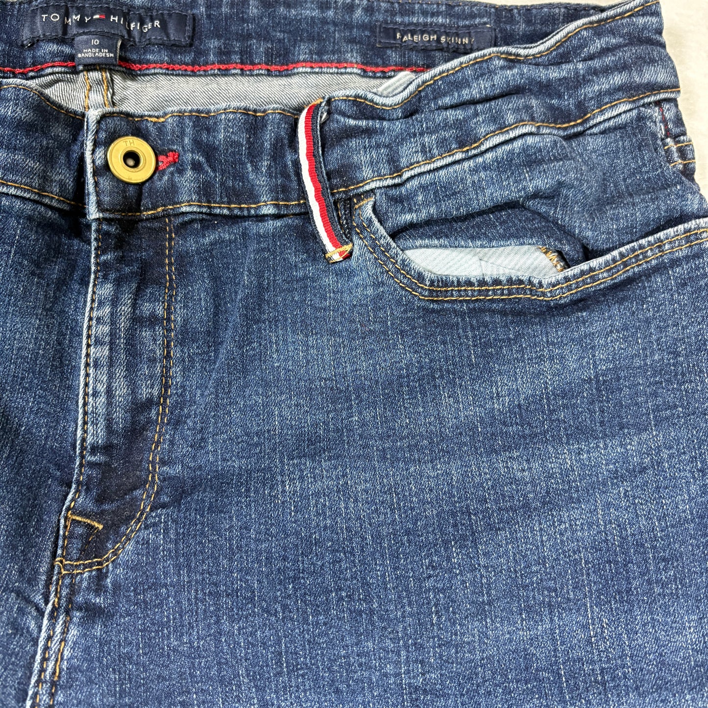 Tommy Hilfiger Womens Jeans Size 10 Dark Wash Straight Denim Y2K Vintage Classic