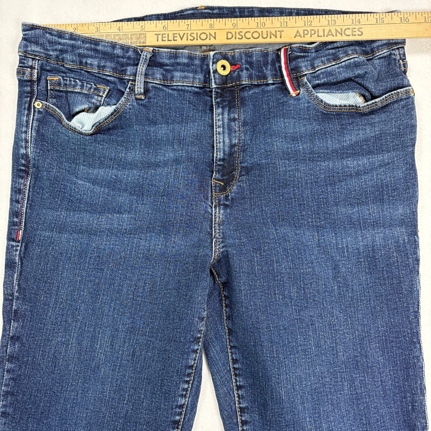 Tommy Hilfiger Womens Jeans Size 10 Dark Wash Straight Denim Y2K Vintage Classic