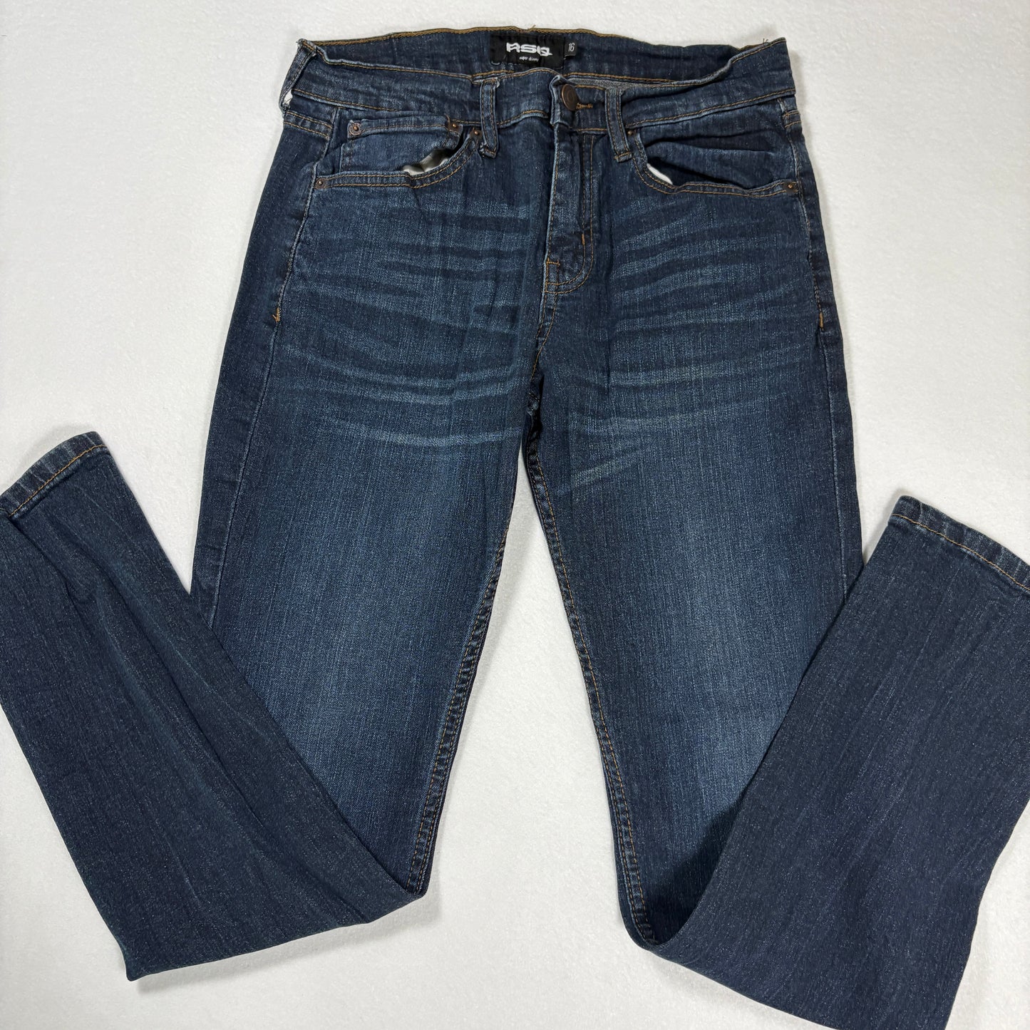 RSQ Womens Jeans Size 16 Super Skinny Dark Wash Stretch Denim Y2K Vintage Look