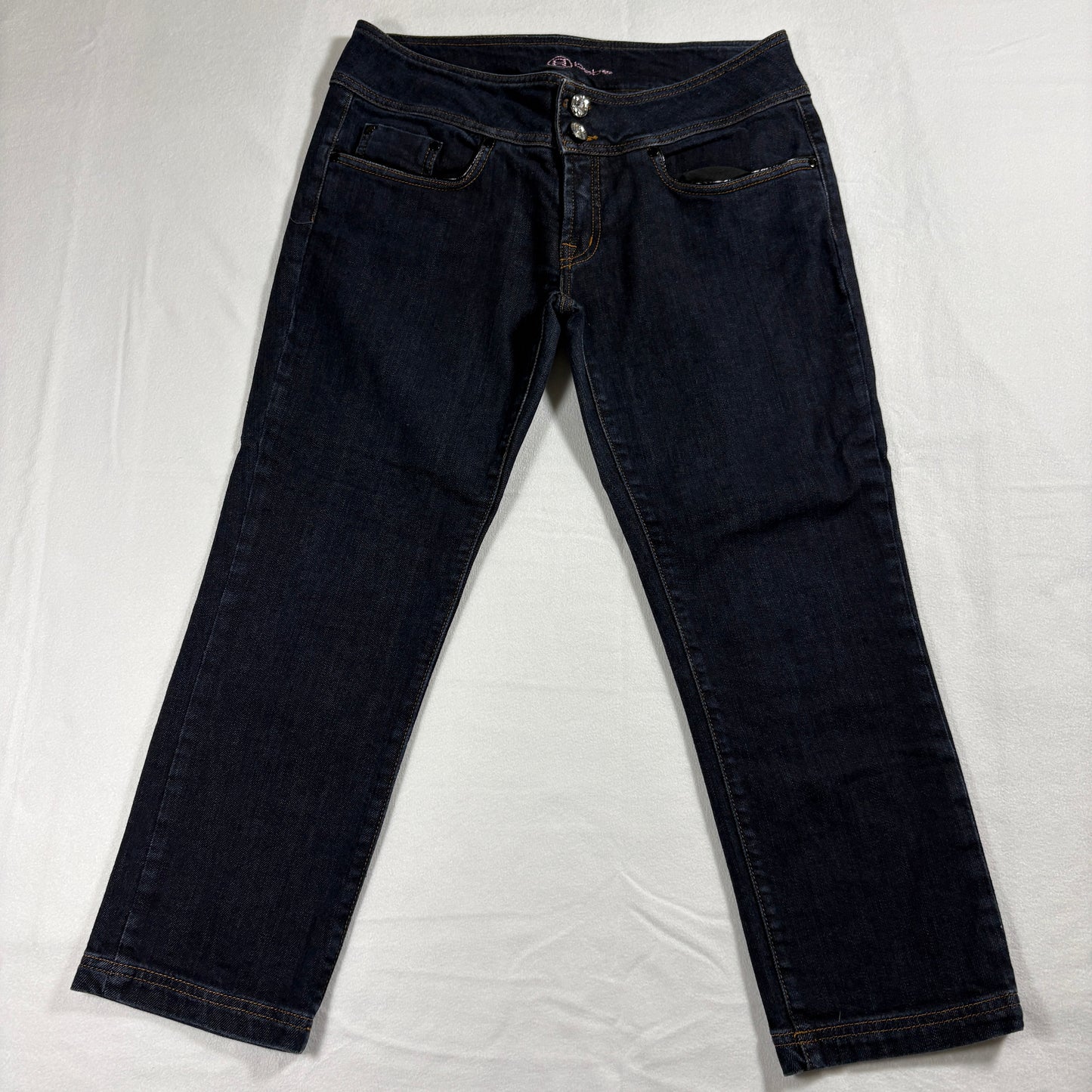 Jeans Womens Size 30 Dark Wash Skinny Retro Y2K Stretch Denim Vintage 31x23 Look