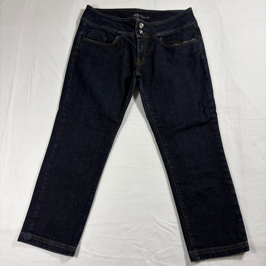 Jeans Womens Size 30 Dark Wash Skinny Retro Y2K Stretch Denim Vintage 31x23 Look