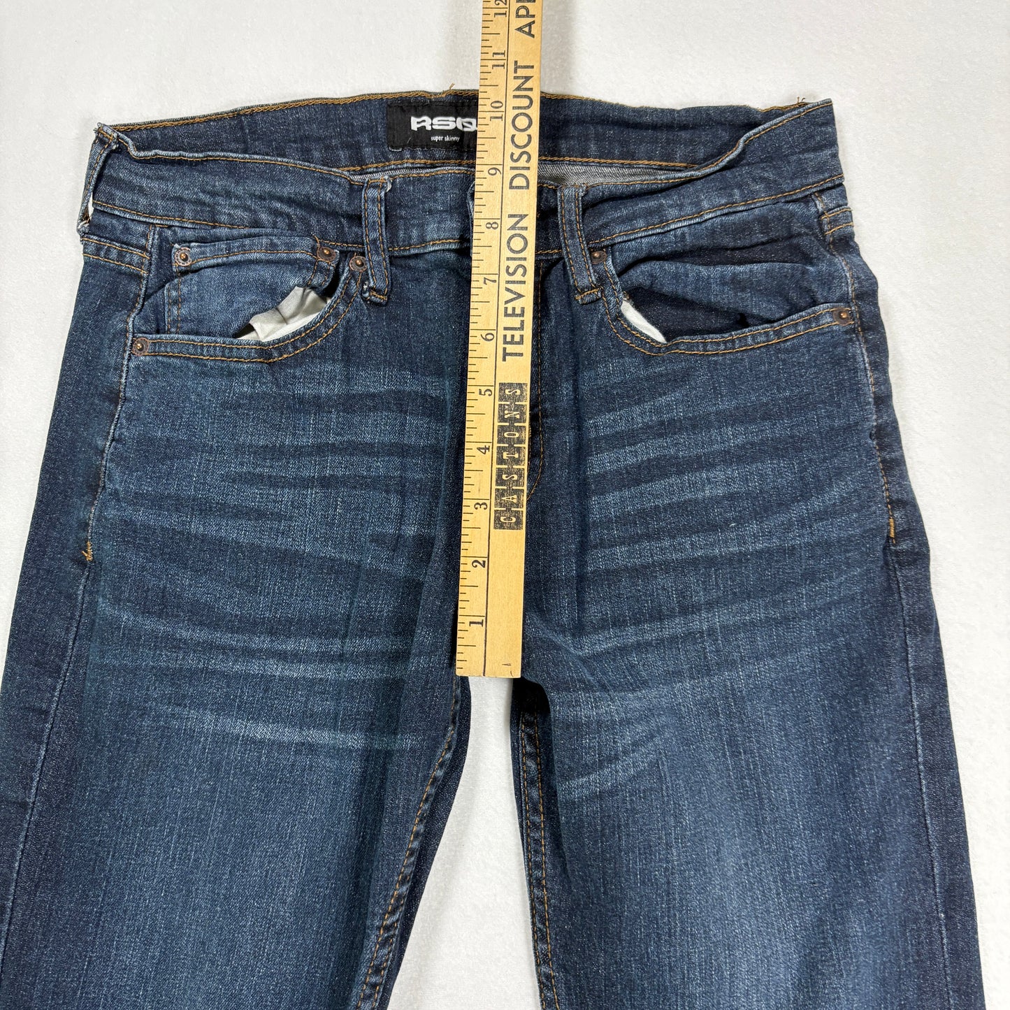RSQ Womens Jeans Size 16 Super Skinny Dark Wash Stretch Denim Y2K Vintage Look