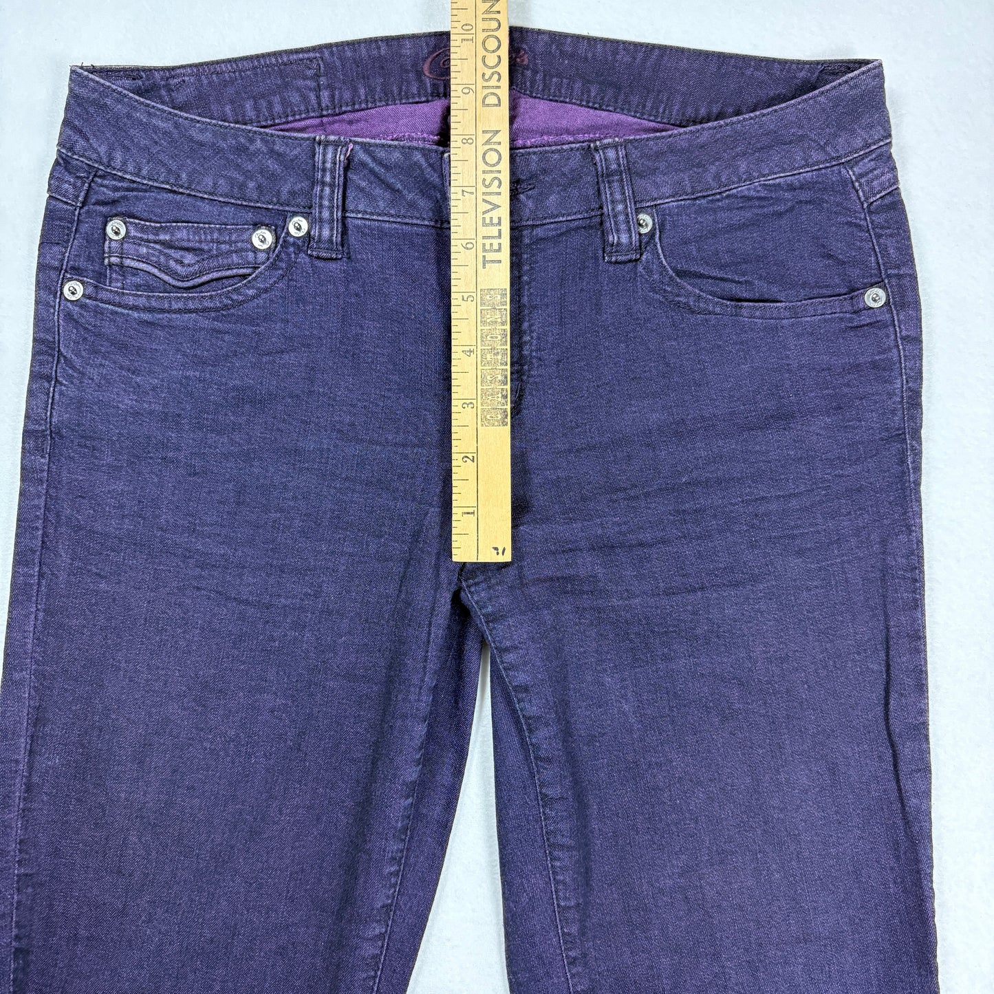 Candies Womens Jeans Size 7 Purple Skinny Stretch Denim Y2K 90s Vintage Grunge