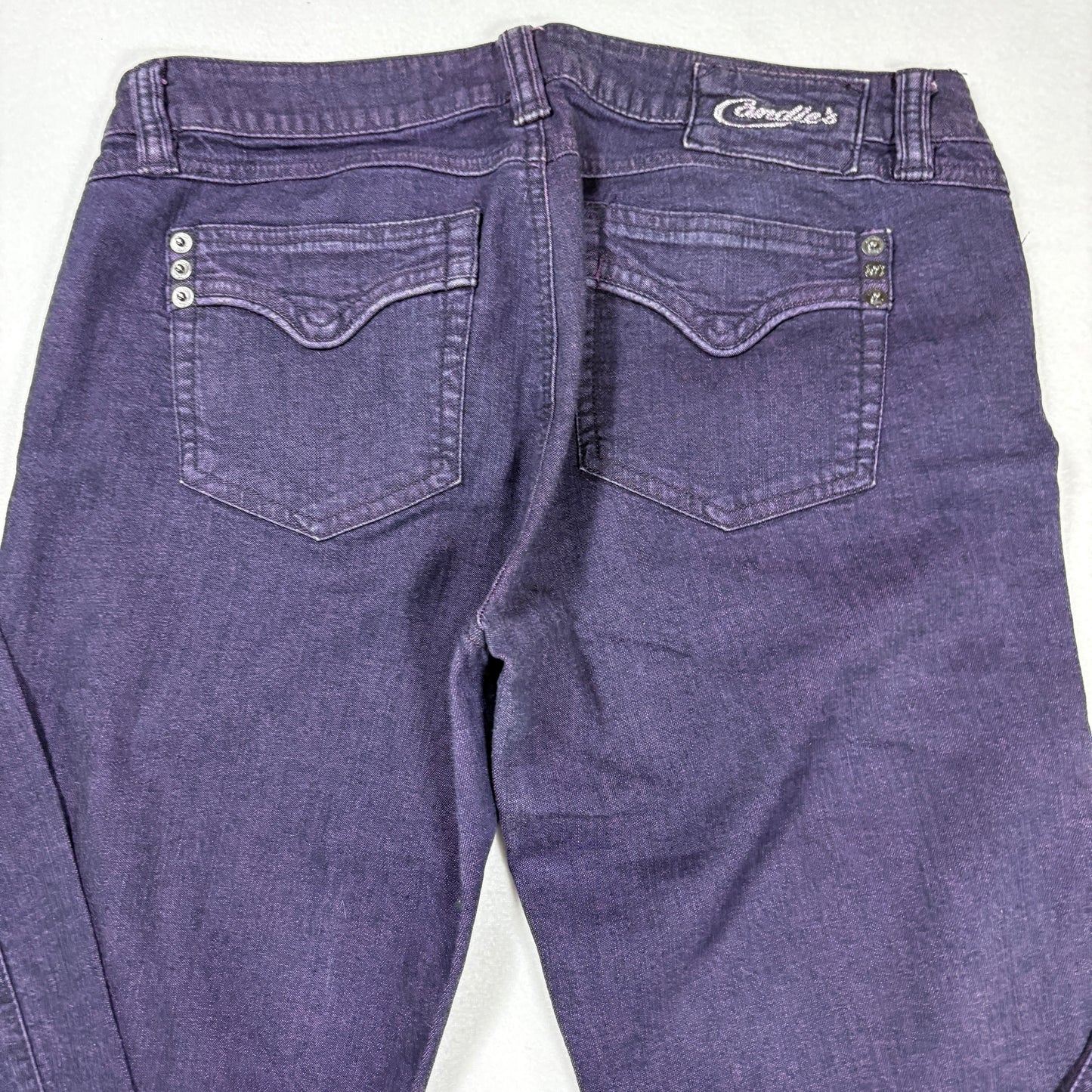 Candies Womens Jeans Size 7 Purple Skinny Stretch Denim Y2K 90s Vintage Grunge