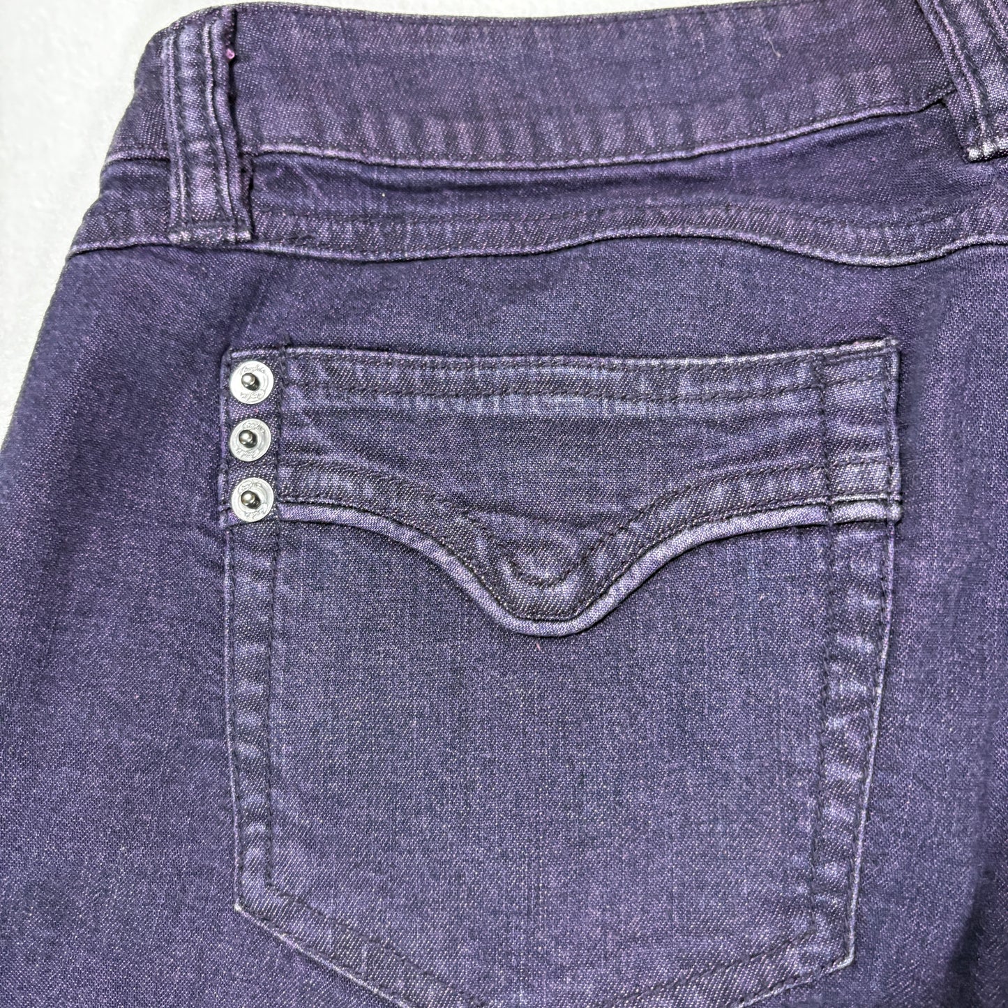 Candies Womens Jeans Size 7 Purple Skinny Stretch Denim Y2K 90s Vintage Grunge