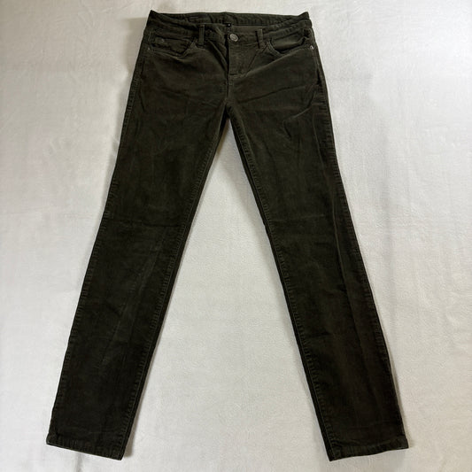 Corduroy Skinny Jeans Olive Green Kut Diana 8 Fits Like 31X29 Stretch Pants