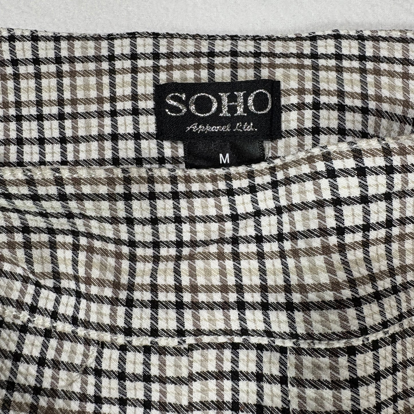 Soho Apparel Womens Pants Size M Plaid Skinny Stretch Pull On NWT $48 MSRP