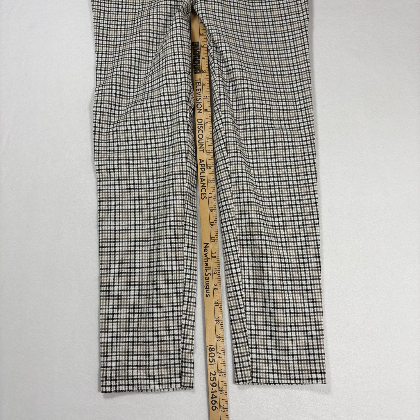 Soho Apparel Womens Pants Size M Plaid Skinny Stretch Pull On NWT $48 MSRP