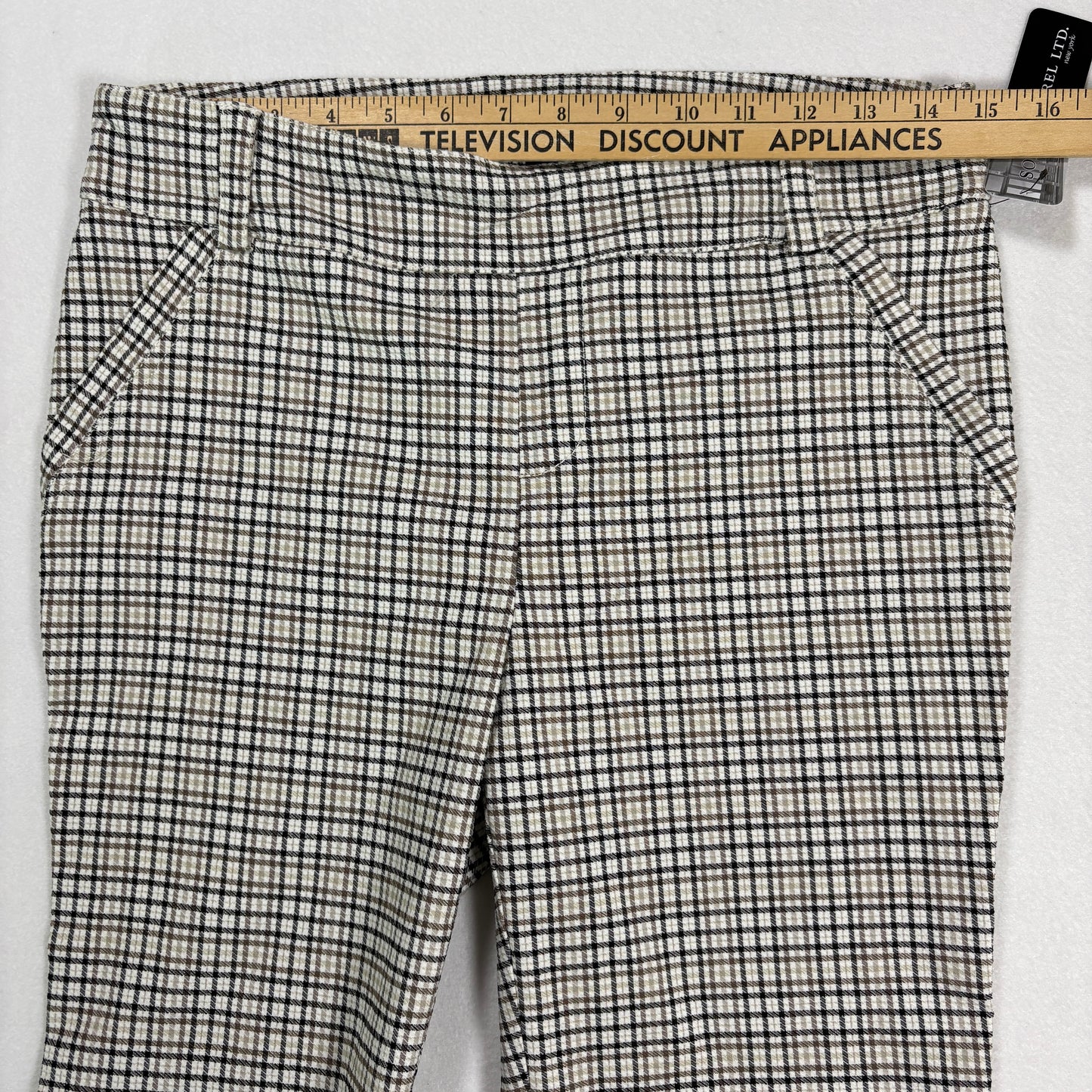 Soho Apparel Womens Pants Size M Plaid Skinny Stretch Pull On NWT $48 MSRP