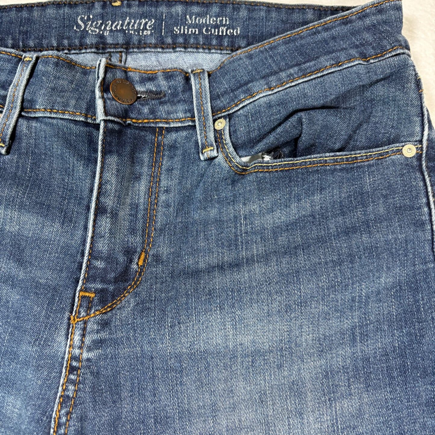 Levis Signature Womens Jeans Size 6 W28 Straight Leg Blue Denim Classic Vintage