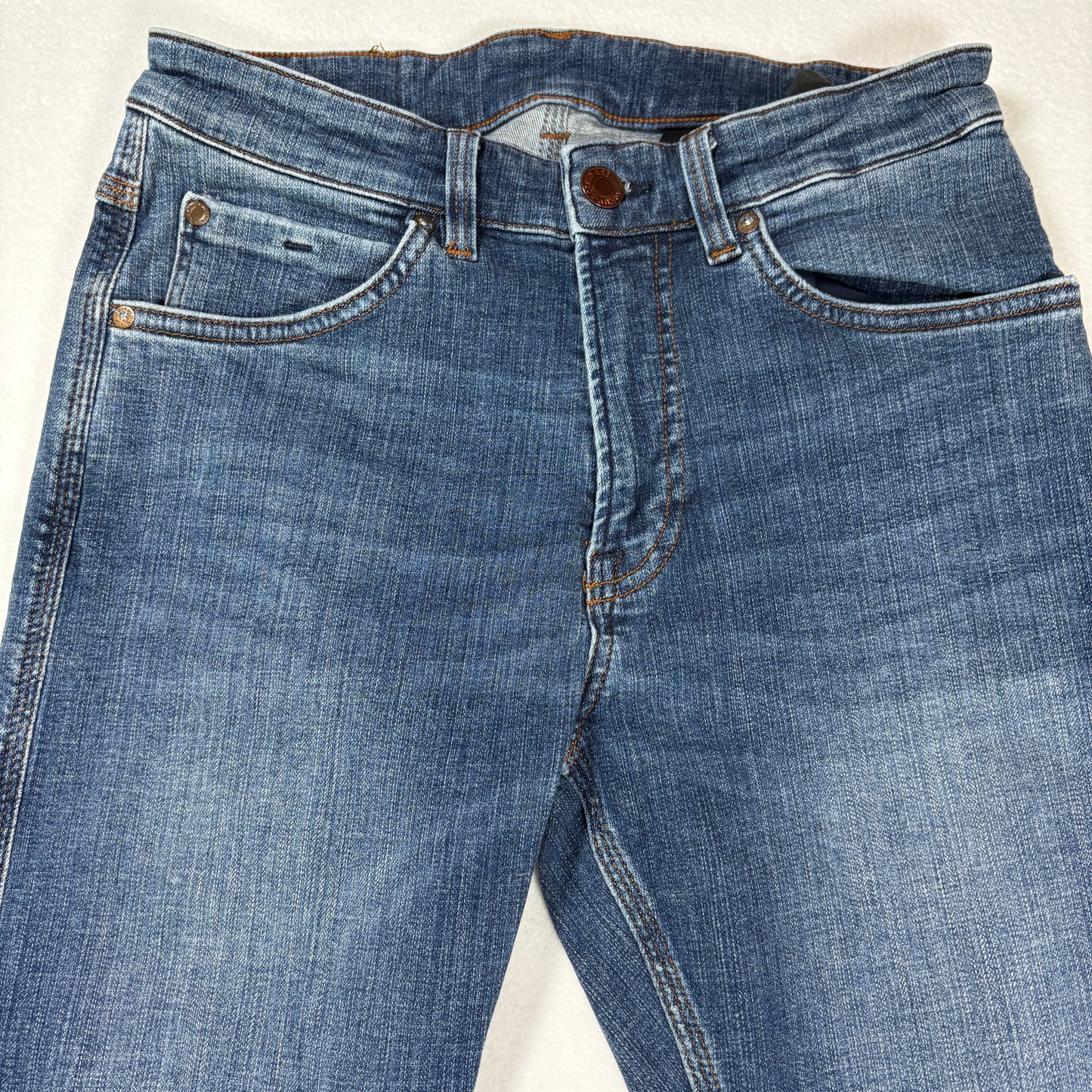 &Denim Mens Jeans 32x30 Skinny Fit Blue Stretch Denim Y2K Modern Classic