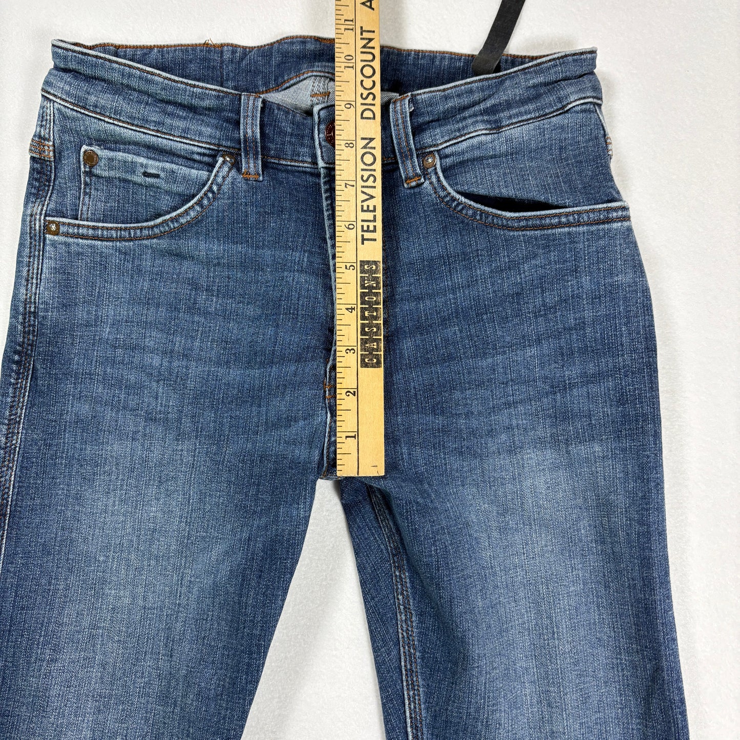 &Denim Mens Jeans 32x30 Skinny Fit Blue Stretch Denim Y2K Modern Classic