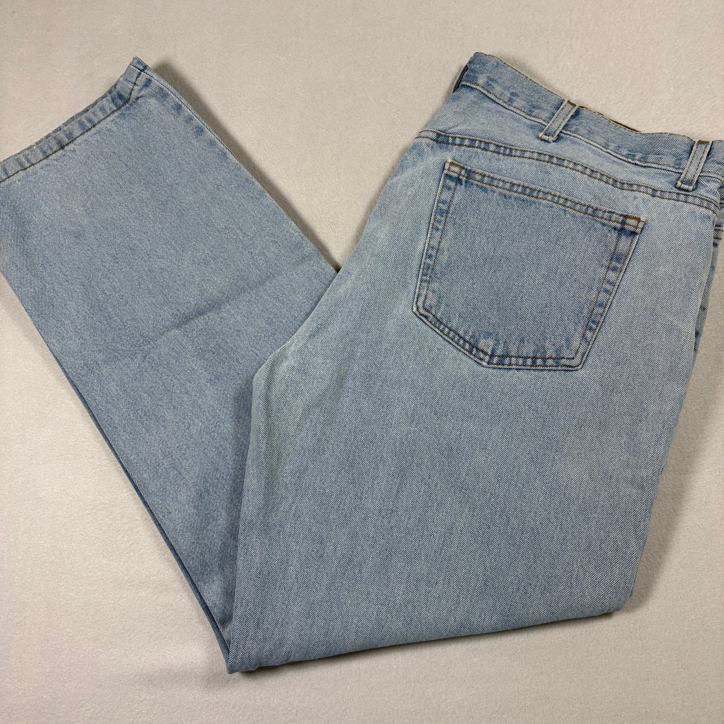 George Mens Jeans 42x32 Light Wash Denim Relaxed Straight Big Tall Y2K Grunge