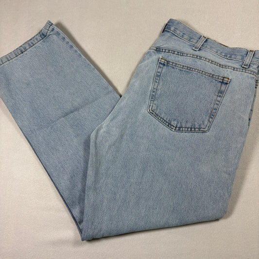 George Mens Jeans 42x32 Light Wash Denim Relaxed Straight Big Tall Y2K Grunge