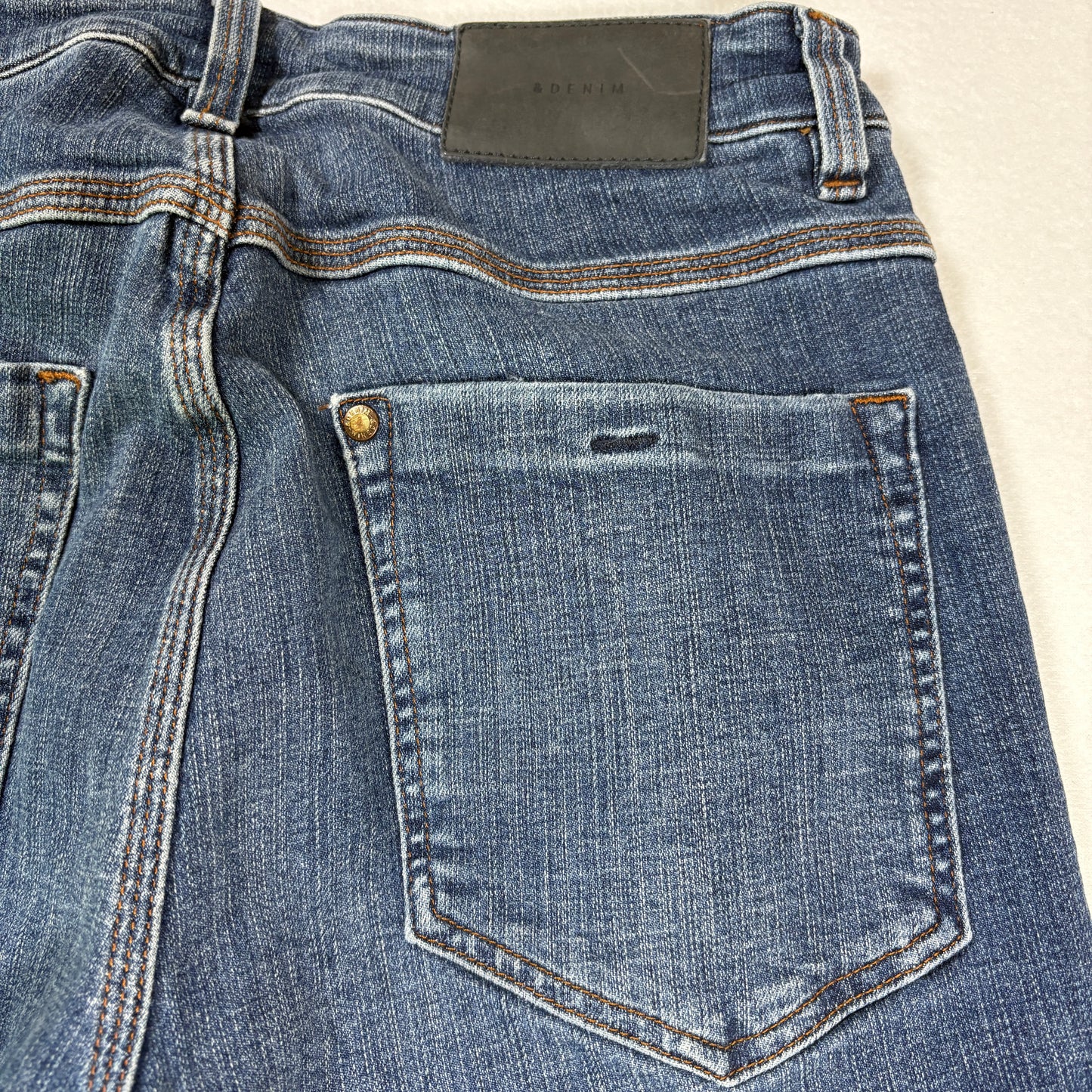 &Denim Mens Jeans 32x30 Skinny Fit Blue Stretch Denim Y2K Modern Classic