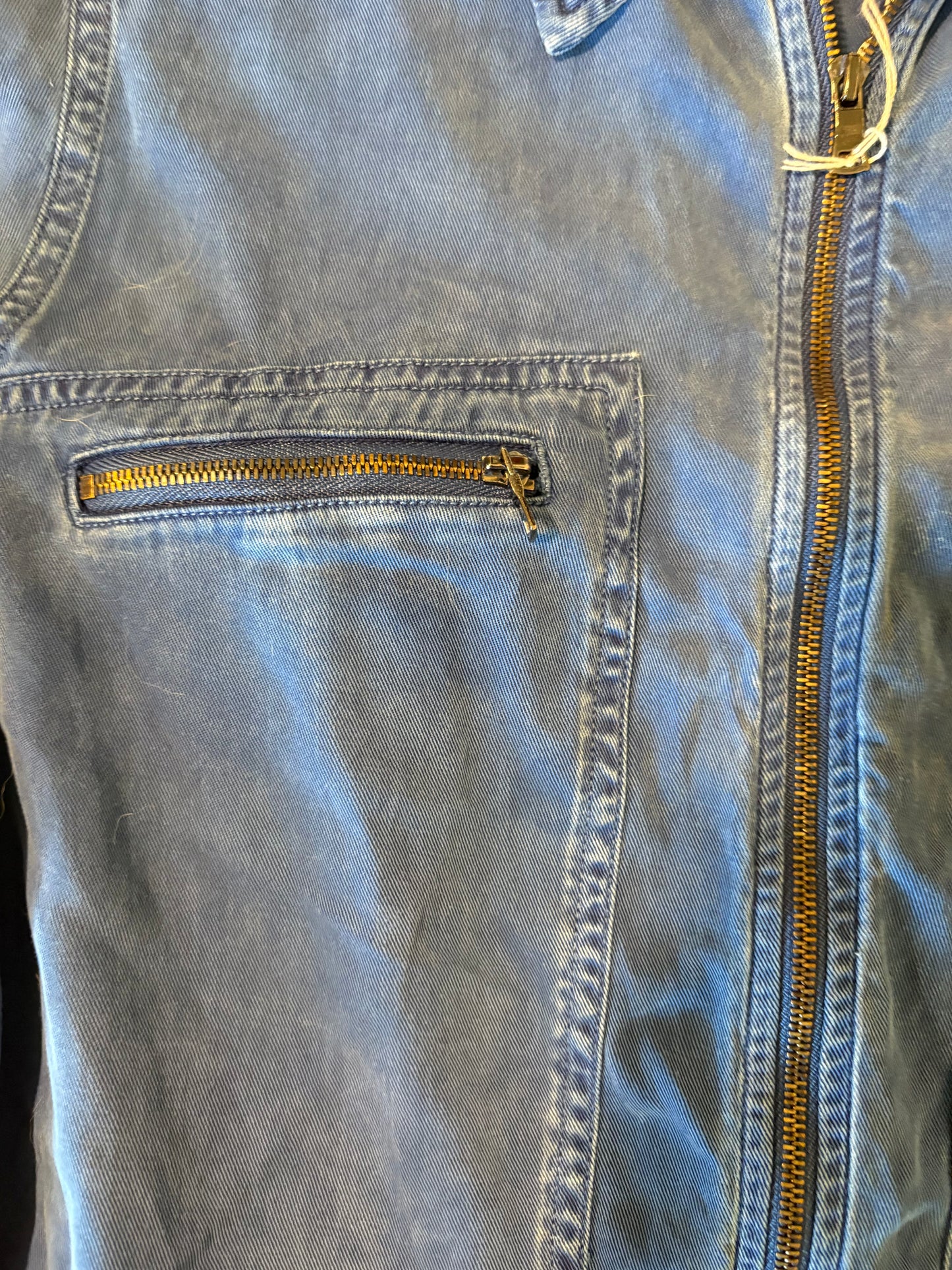 Hudson Los Angeles Denim Jumpsuit Women’s L Blue Zip Front Utility Belted Long Tall 62”