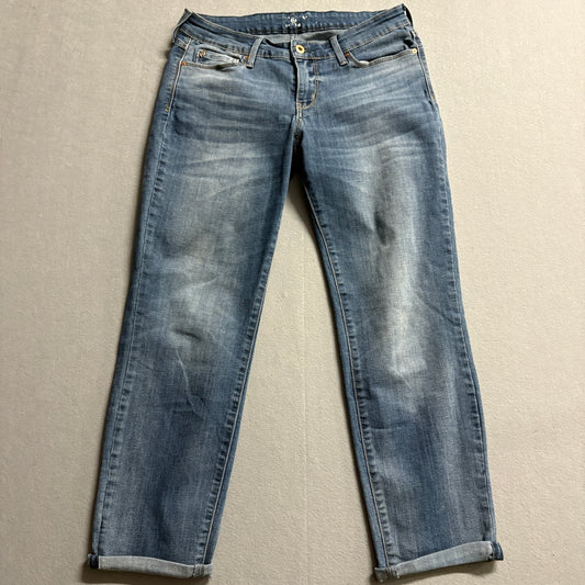 Gap Slim Straight Jeans Womens 8 29x29 Fits Like 31x26 Light Wash Denim