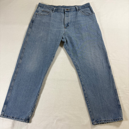 Straight Leg Jeans Rustler Blue Denim W36 Fits Like 39X28 Vintage Workwear Fade