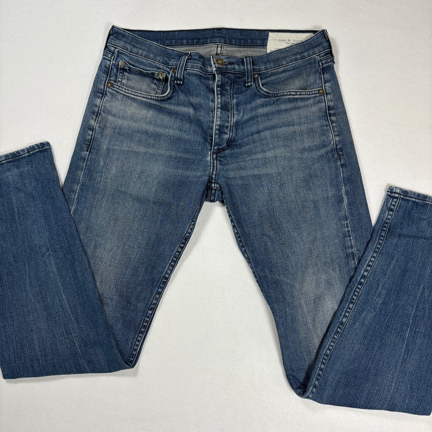 Rag & Bone Mens Jeans 29x30 Fit 2 Slim Blue Denim Stretch Y2K Vintage Classic