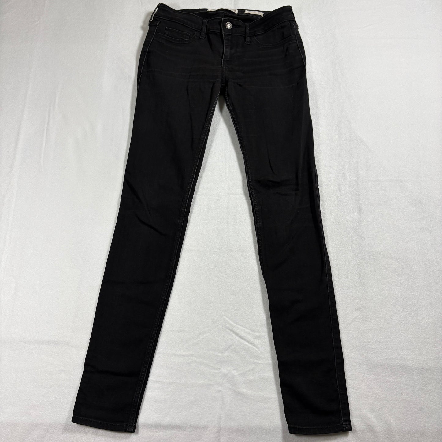 Hollister Jeans Womens 26x32 Black Low Rise Super Skinny Stretch Retro Y2K Style
