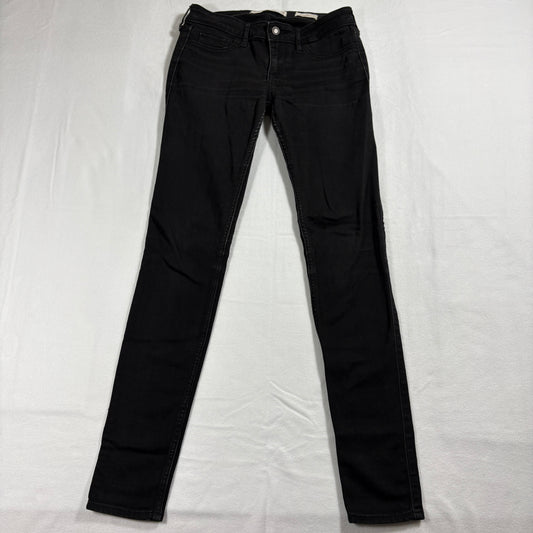 Hollister Jeans Womens 26x32 Black Low Rise Super Skinny Stretch Retro Y2K Style