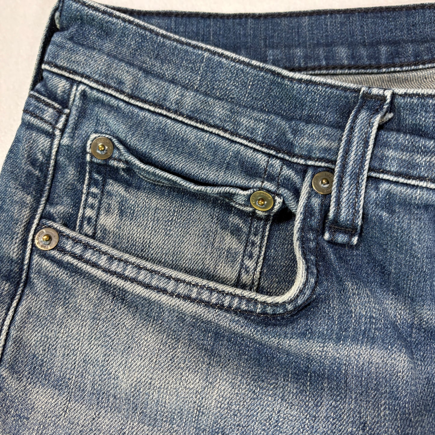 Rag & Bone Mens Jeans 29x30 Fit 2 Slim Blue Denim Stretch Y2K Vintage Classic