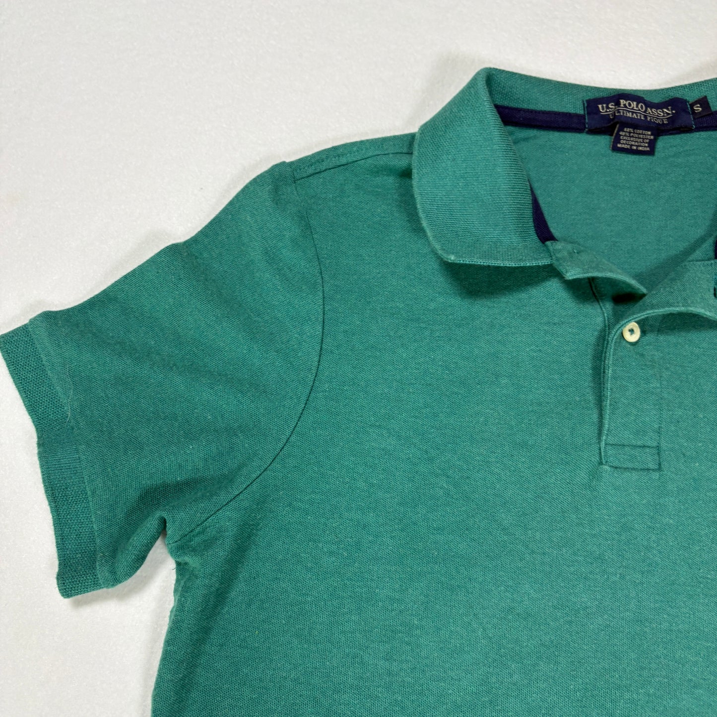 US Polo Assn Mens Polo Shirt Size S Green Ultimate Pique Short Sleeve Classic