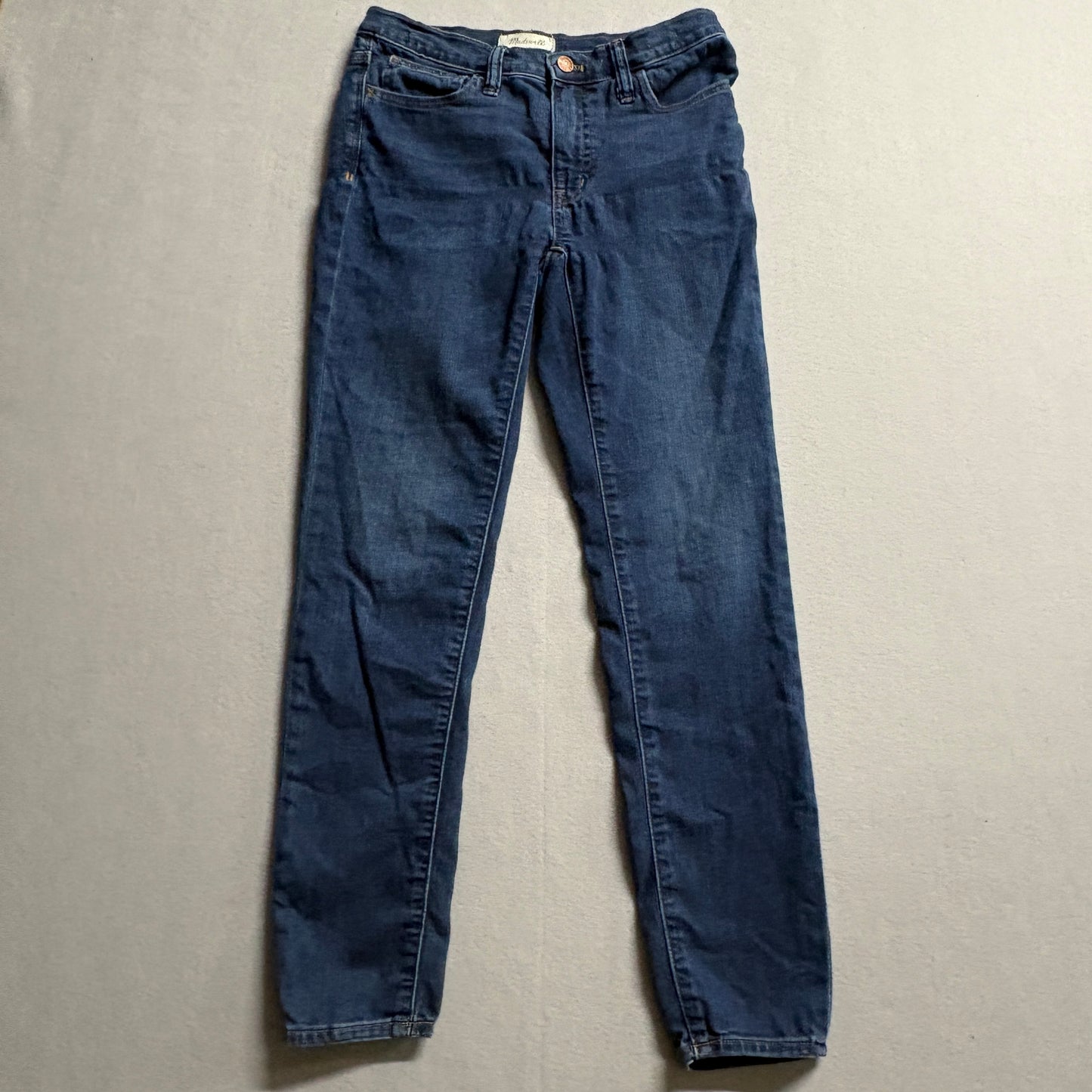 Madewell 9" Mid Rise Skinny Jeans Tag 27 Fits Like 24x27 Dark Wash Denim