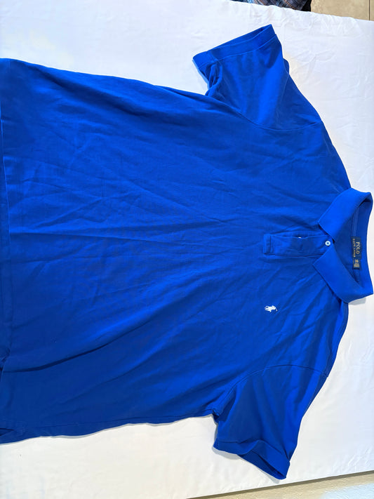 Polo Ralph Lauren Men's Polo Shirt 4XB 4XLT Blue Big Tall Pony Logo Short Sleeve