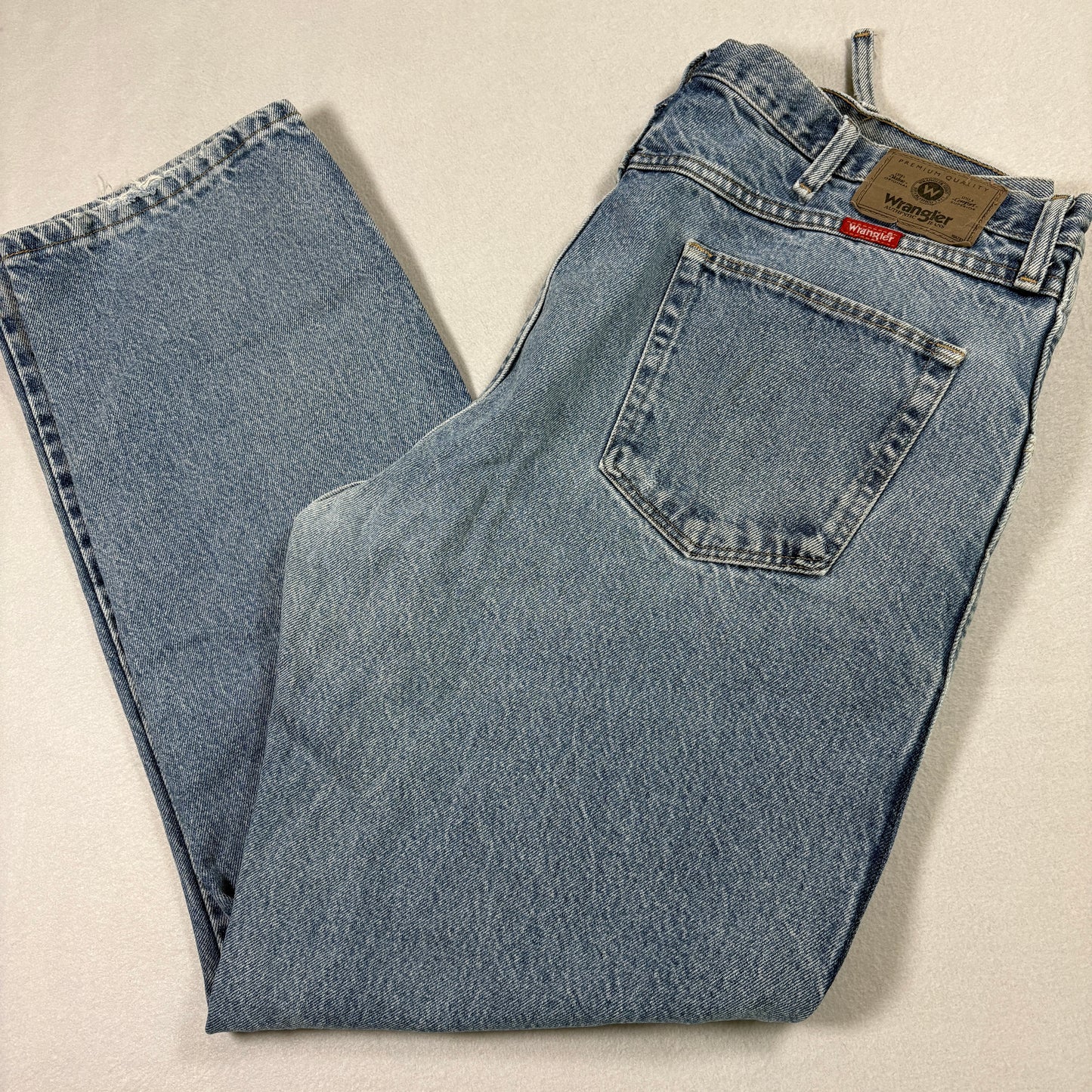 Wrangler Mens Jeans 40x32 Light Blue Denim Regular Fit Vintage Y2K 90s Grunge