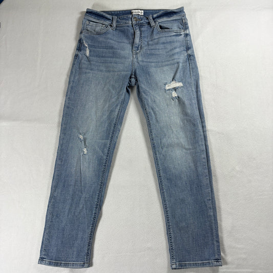 Studio Blue Womens 29x30 Light Wash Skinny Jeans Distressed Stretch Denim