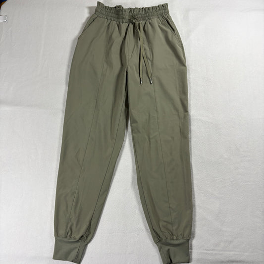 Vanilla Star Womens Small Olive Green Jogger Pants Elastic Waist Drawstring