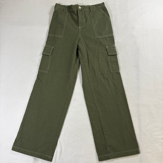 Utility Cargo Pants Workwear Wide Leg Olive Green Tag M Fits Like 29X29 Pockets