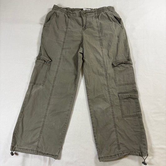 Womens Cargo Pants Utility Military Hiking Celebrity Pink L Fits 32X26 Green